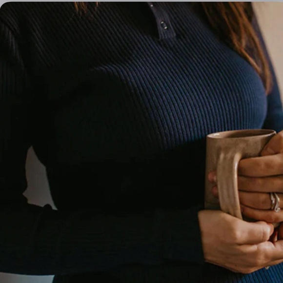 The simple folk ribbed top indigo - Picture 1 of 7